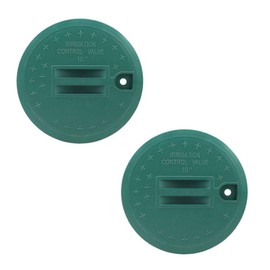 TopHomer 2PCS Green Sprinkler Valve Cover, 255mm / 10.04in, Plastic Irrigation Valve Round Box Lid, for Outdoor Sprinkler Irrigation Control Water System Yard, Lawn, Outside (2PCS)