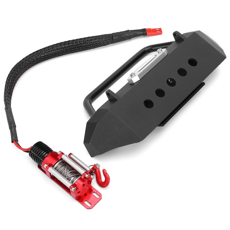 Front Bumper Manual Winch Upgrade Kit Accessory Fit for TRX4/SCX10