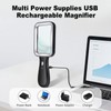 10X Magnifying Glass with Light, Rechargeable Magnifier with 3 Color