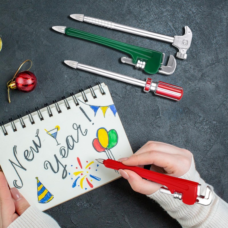 NUOBESTY Novelty Tool Pens Set: 12pcs Repair Tools Shaped Writing