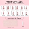 Red Cat Eyes Press On Nails,12 Sizes - 24 Pcs