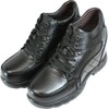 Calden Men's Invisible Height Increasing Elevator Shoes - Black Pebble