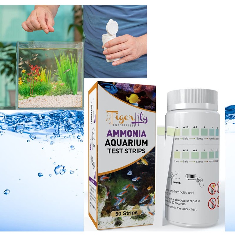 Tigerlily Enterprises Ammonia Test Kit Aquarium Test Strips For Fast