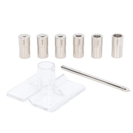 Drill Bushing Set 8 Pieces Self Centering Dowel Jig Set Inner Diameter 6 Sizes Alloy Steel Drill Guide Centering Punch Locator Set Tips