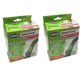 Slime Smart Tube Self Healing 26" x 1.75-2.125 Presta Inner Tubes (Pack of 2)