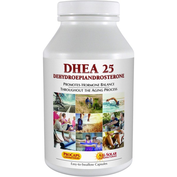 ANDREW LESSMAN DHEA 25 mg - 120 Capsules - The Most Abundantly Produced Hormone in The Body - Dehydroepiandrosterone (DHEA). Supports Healthy Hormone Synthesis, Metabolism, Balance. No Additives