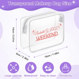 Nashville Gifts for Women Clear Makeup Bags with Zipper Nashville Travel Gifts Girl Trip Travel Gifts Weekend Cosmetic Travel Bag Beach Vacation Gifts for Women Friends Nashville Party Decorations