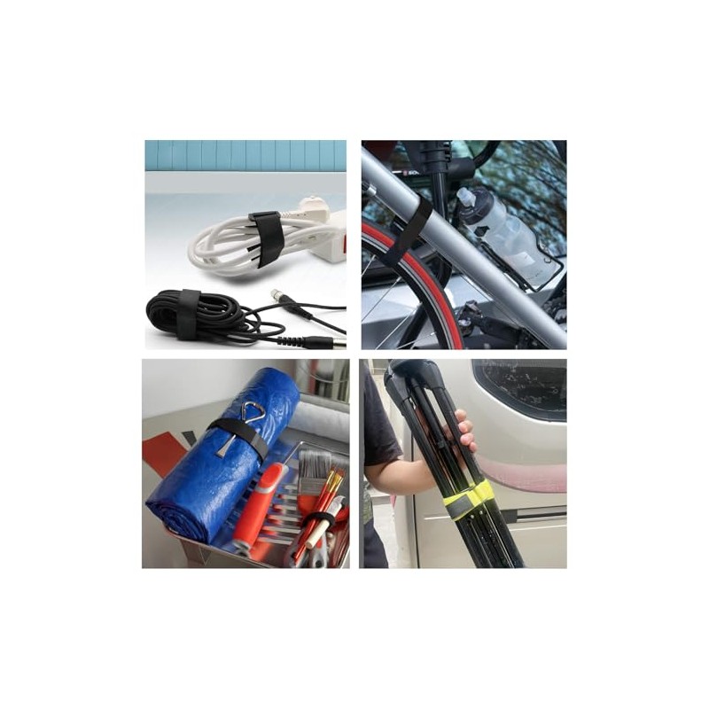 Paquete de 6 correas de amarre reutilizables para sombrilla de
