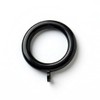 Merriway BH03245 Plastic Curtain Drapery Pole Rod Rings with Fixed Eye, Inner Dia.37mm (1.7/16 inch) Outer Dia.50mm (2 inch) - Black, Pack of 24