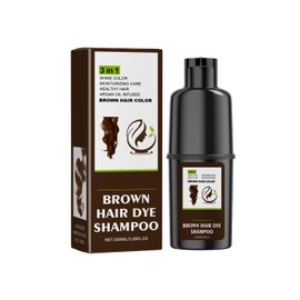 Brown Colouring Shampoo, Hair Dye Shampoo, Natural Long-Lasting Brown Tones, Gentle Colour Enhancement and Cleansing, for All Hair Types, Easy to Use, Intensifies Colour Depth and Hair Structure