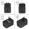 Universal Travel Socket International Adapter with Two USB Ports for