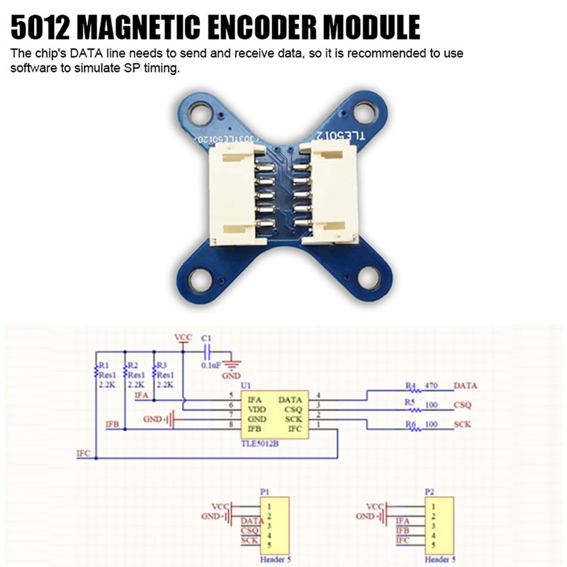 Magnetic Encoder 15 Bit High Accuracy Induction Angle Measurement Sensor
