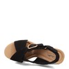 Clarks Women's Giselle Dove Wedge Sandal, Black Nubuck, 8.5