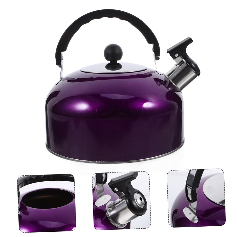 Gatuida Whistling Kettle Stainless Steel Spherical Boiling Pot for Kitchen