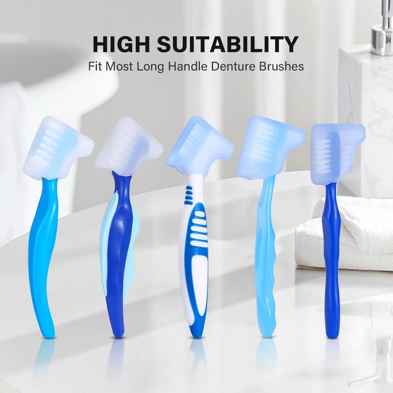 Anbbas Silicone Denture Brush Cover Fit Most Denture Toothbrushes(Pack of