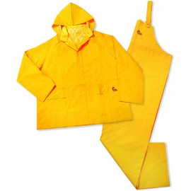 MidWest 3000-2X-00 0.35mm PVC Rainsuit, 3-Piece, Sunburst Yellow