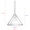 2-Pack Glass Funnel, Funnel Laboratory Instrument 60mm 90mm Kitchen Lab