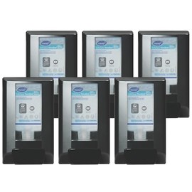 Diversey D1224700 IntelliCare Manual Hand Hygiene Dispenser for Liquid, Gel & Foam Soft Care Soaps & Sanitizers, ADA Compliant, Refillable, Black, 6-Count
