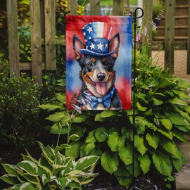 Caroline's Treasures DAC5645GF Australian Cattle Dog Patriotic American Garden Flag Mailbox Flag Decorative Yard Flag Banner Outside Patio Artwork Yard Flower Beds, Garden Size, Multicolor
