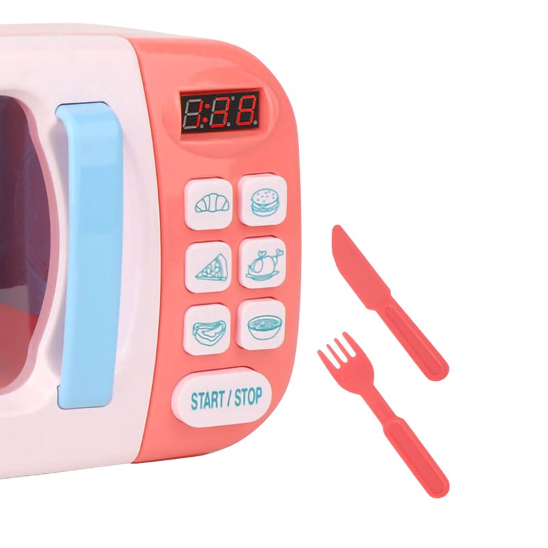 Kids Electric Microwave Oven Toy Set Cool Music Simulation Cooking