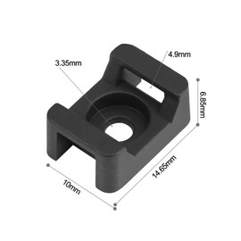 100Pcs Zip Tie Mount Wire Cable Saddle Holder Screw Fixing Mounting Base Clip Retardant