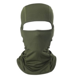 AYPOW Balaclava Face Mask, Soft Breathable Multi-Purpose Windproof Motorcycle Cycling Balaclava Tactical Hood Elastic Ski Mask Balaclava Hat Headwear Helmet Liner - Universal Size, Army Green