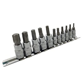 Star Socket Bit Set TRX Torx TX Male Sockets 1/4" & 3/8" Drive T10 - T60 Bits