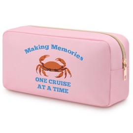 Cruise Themed Gift Makeup Bag Cruise Gift for Women Cruise Trip Vacation Gift Cruise Travel Gifts for Cruise Lovers Carnival Cruise Themed Double Side Toiletry Bag Beach Weekend Presents