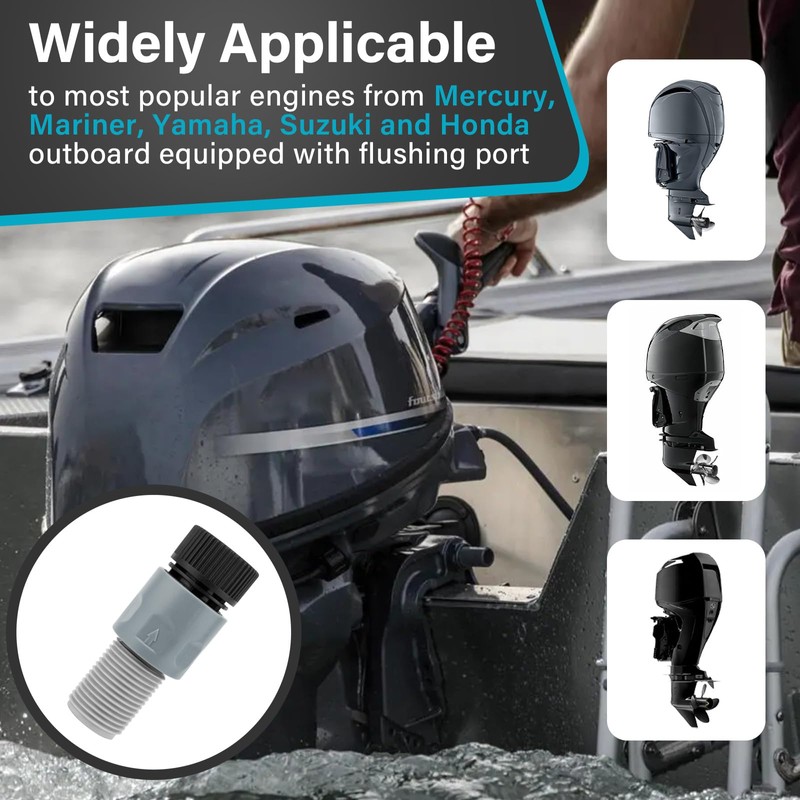 Outboard Engine Flush Kit for Mercury Suzuki Yamaha Boat Motor