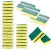30 Pack Kitchen Sponges Individually Wrapped, Non-Scratch Scouring Pads Bulk