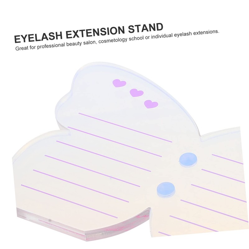 BIUDECO Elegant Butterfly Lash Tray Acrylic Eyelash Bench Lash Grafting