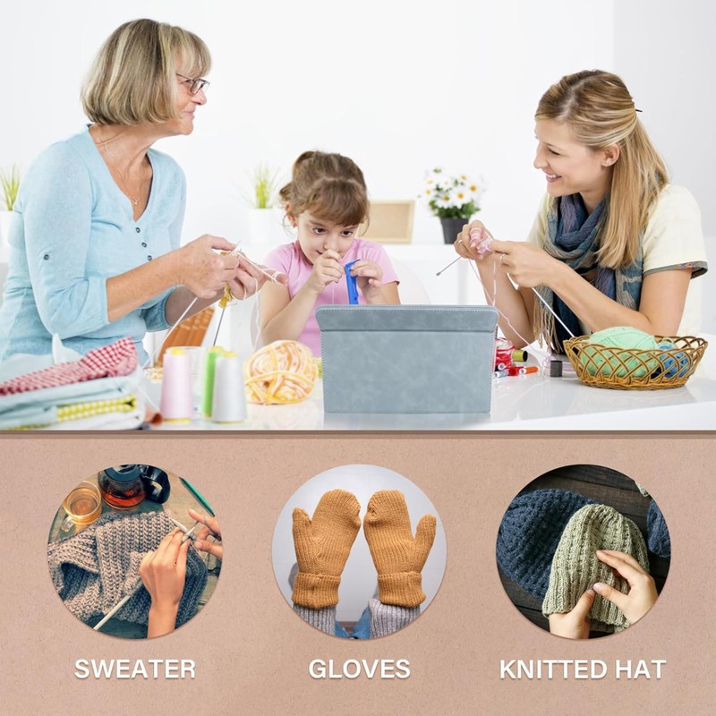 Knitting Chart Holder with Magnet Ruler - Foldable Knitting Tool