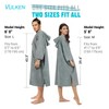 Vulken Thick Hooded Beach Towel Changing Robe, 3/4 Sleeve Surf