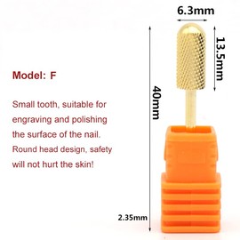 Nail Drill Bits, Professional Tungsten Cuticle Remover Kit with 2.35mm Shank for Grinding, Polishing and Grinding