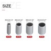 sourcing map 40pcs Round Rubber End Caps 3mm 6mm 9mm