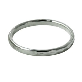 apop nyc "Disko 2mm Sterling Silver Band Thin Ring Size 5 Faceted