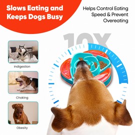 K9 Pursuits Forage Flapper Feeder & Puzzle For Dogs | Slow Feeder Bowl & Treat Dispenser Dog Toy | Lovely Indestructible Dog Toys For Large Dogs & Small Puppies