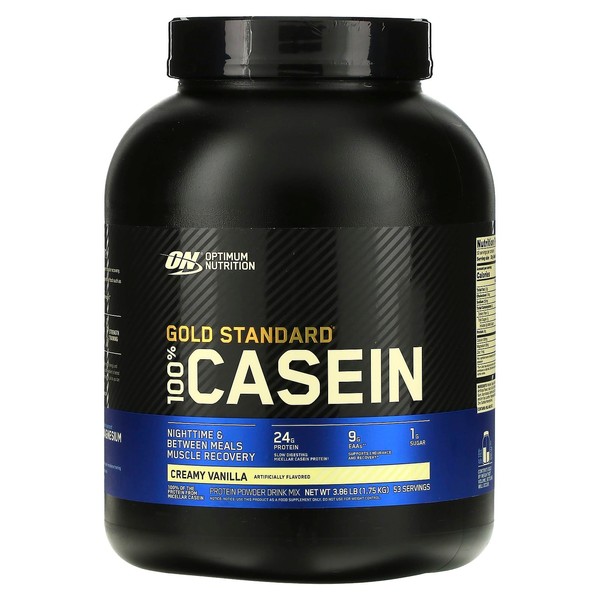 100% Casein Gold Standard Creamy Vanilla 4 lbs (1818g) /