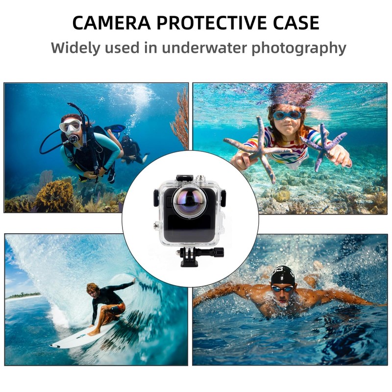 Waterproof Diving Case Only for Go Pro MAX2,Anti-Scratch & Deep