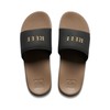 Reef Men's One Slide Sandal, Black/Fossil, 12