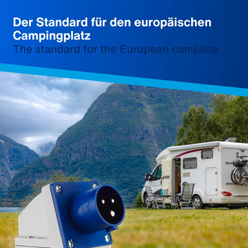 REV 0510615555 Caravan, CEE plug wall 230V, 3-pin, 1Ph +