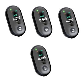 Baluue 4pcs Portable Breathalizer Auto Alcohol Tester Mini Alcohol Detector Digital for Safe Drinking