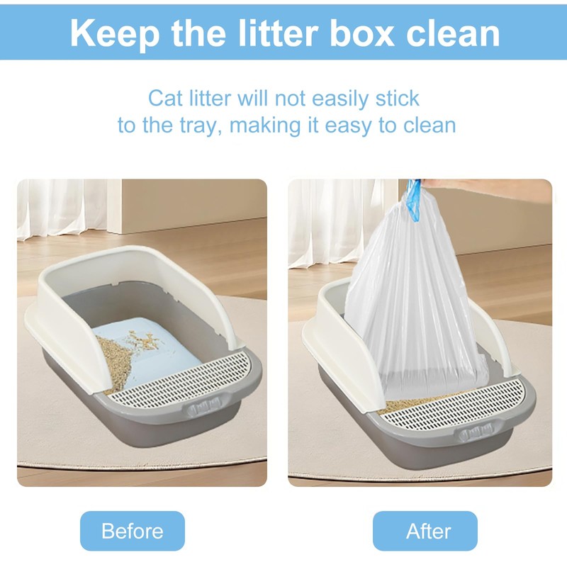 UptVin 30 PCS Large Cat Litter Tray Liners, Cat Litter