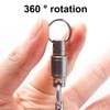 Quick Release Keychain,Titanium Detachable Dual Key Ring, Pull Apart Key