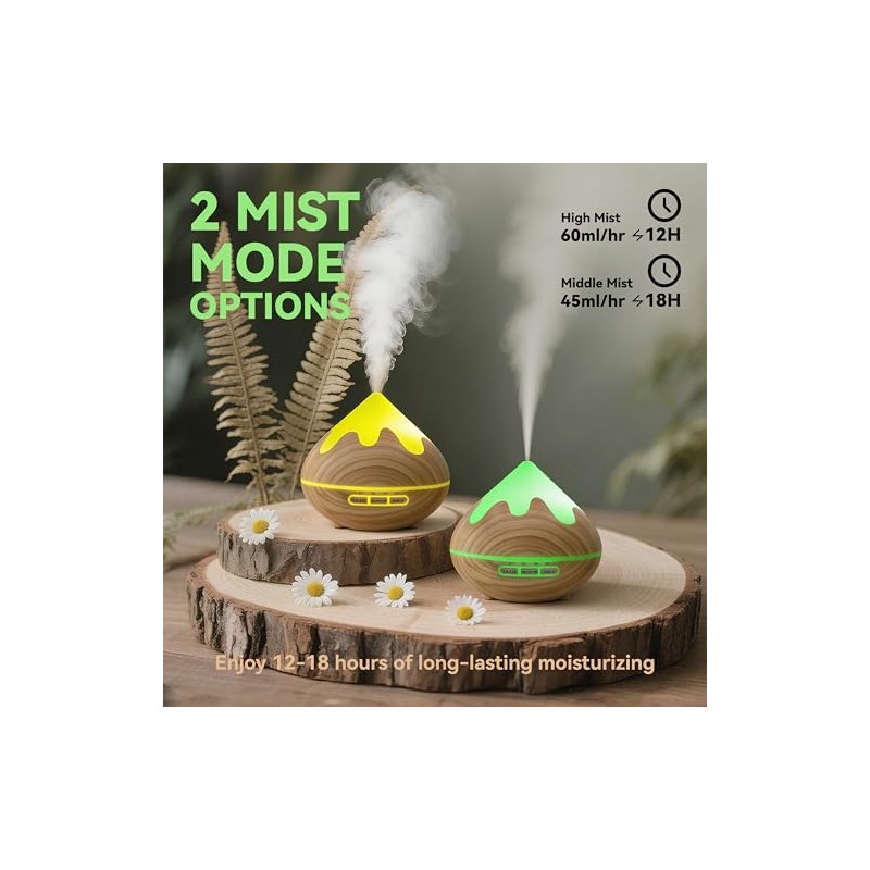 500ML Essential Oil Diffuser, Aromatherapy Diffuser with Remote Control, Multifunctional