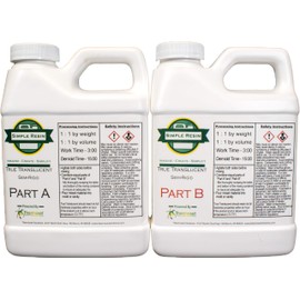2 Part Polyurethane Casting Resin - Easy to Tint and Pigment - 3 Minute Gel time - ~15 Minute demold time - Semi Rigid Plastic Feel - 70 Shore D Hardness (2 lb kit (32 oz kit))