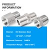 ERGAOBOY 6 Pcs 1/8" BSP x 1/4" BSP Forged Stainless