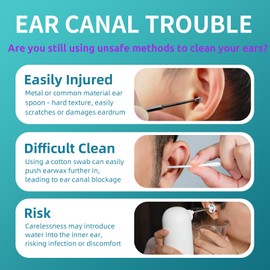 Ohrjuxi Ear Wax Removal Tool - 18 PCS Reusable Ear Cleaners, Professional-Grade TPE, Effective & Gentle Ear Cleaning Kit, Clogged & Itch Ear Relief - Suitable for All Types of Ears(3 Styles)