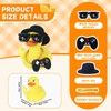 Funny Mini Rubber Ducks with Fleece Flat Cap, Gold Necklace,