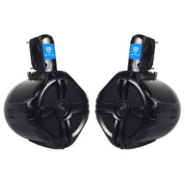 Pair Rockville RWB65B 6.5" Black 2 Way 500 Watt Marine Wakeboard Tower Speakers